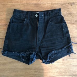 Black American Apparel cutoff shorts